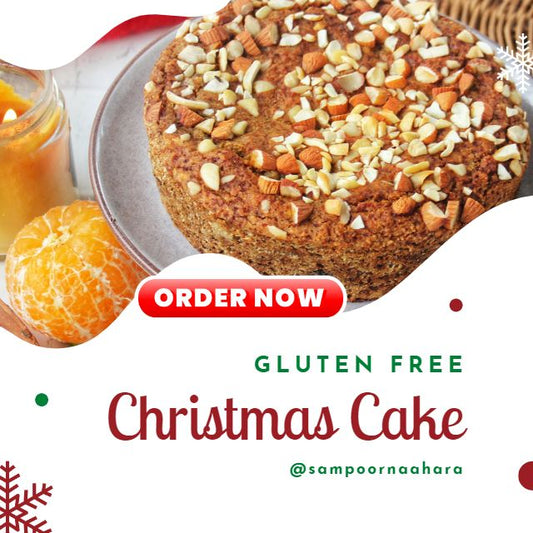 Gluten-Free Plum Cake - Rich Fruit & Nut Christmas Cake - Fruit Sweetened, Alcohol-free, Plant-based - 550g