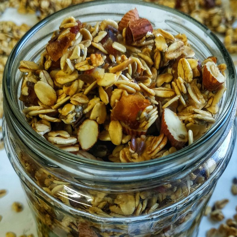 Granola - Dried Banana and Crunchy Almonds | Gluten-free, Diabetic Friendly & Plant-based
