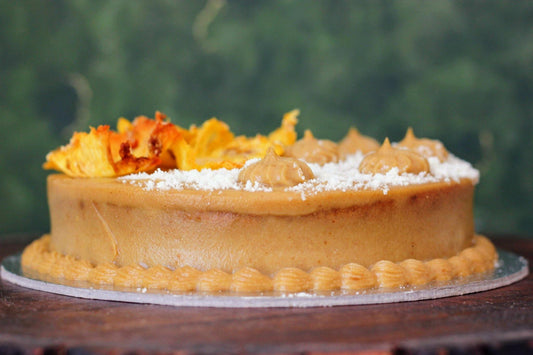 New! Punchy Pineapple, Cashew and Coconut Floral Cake - 600g - Sampoorna Ahara - Healthy Food, Food Delivery, Food Order Online, Healthy Snacks, Healthy Breakfast, Sourdough Breads, Sugar-free Desserts