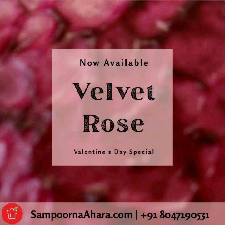 Velvet Rose Cake - Healthy Vegan, Oil-free, Maida-free Cake | Sampoorna Ahara - Healthy Food, Tasty Food