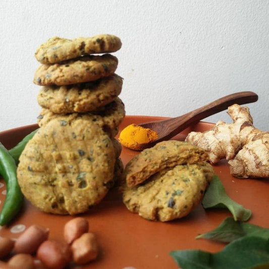 Crunchy Sweet n Spicy Masala Cookies or Khara Biscuit - 400g, 18-20 Cookies Pack | Plant-based & Gluten-free
