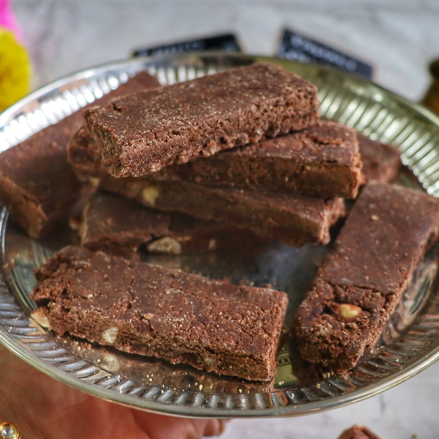 Chocolate Hazelnut Mysore Pak - Diwali Special | Sweetened with Molasses & Made with Premium Hazelnuts