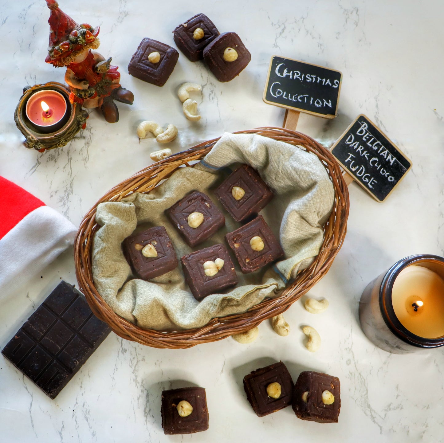 Belgian Dark Chocolate Fudge | Christmas Gifting Pack | Sugar-free, Gluten-free & Plant-based