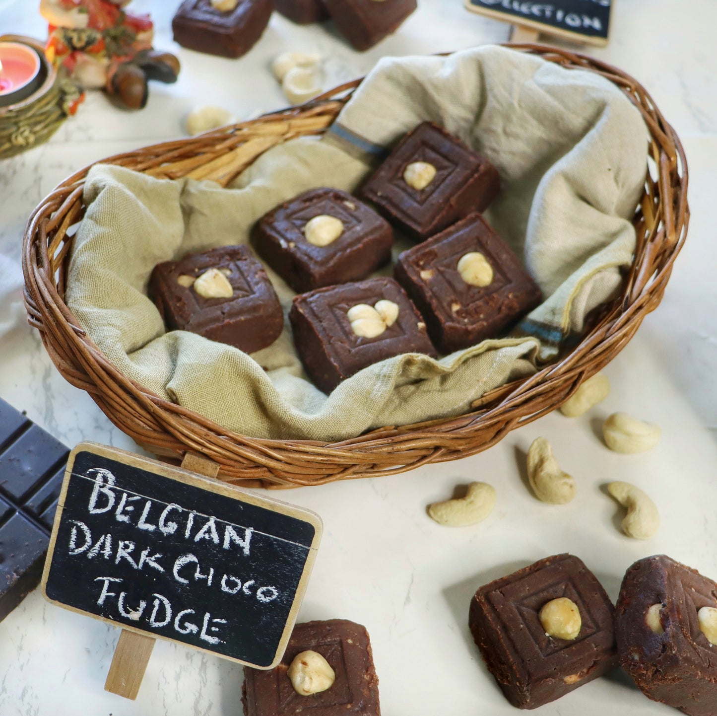 Belgian Dark Chocolate Fudge | Christmas Gifting Pack | Sugar-free, Gluten-free & Plant-based