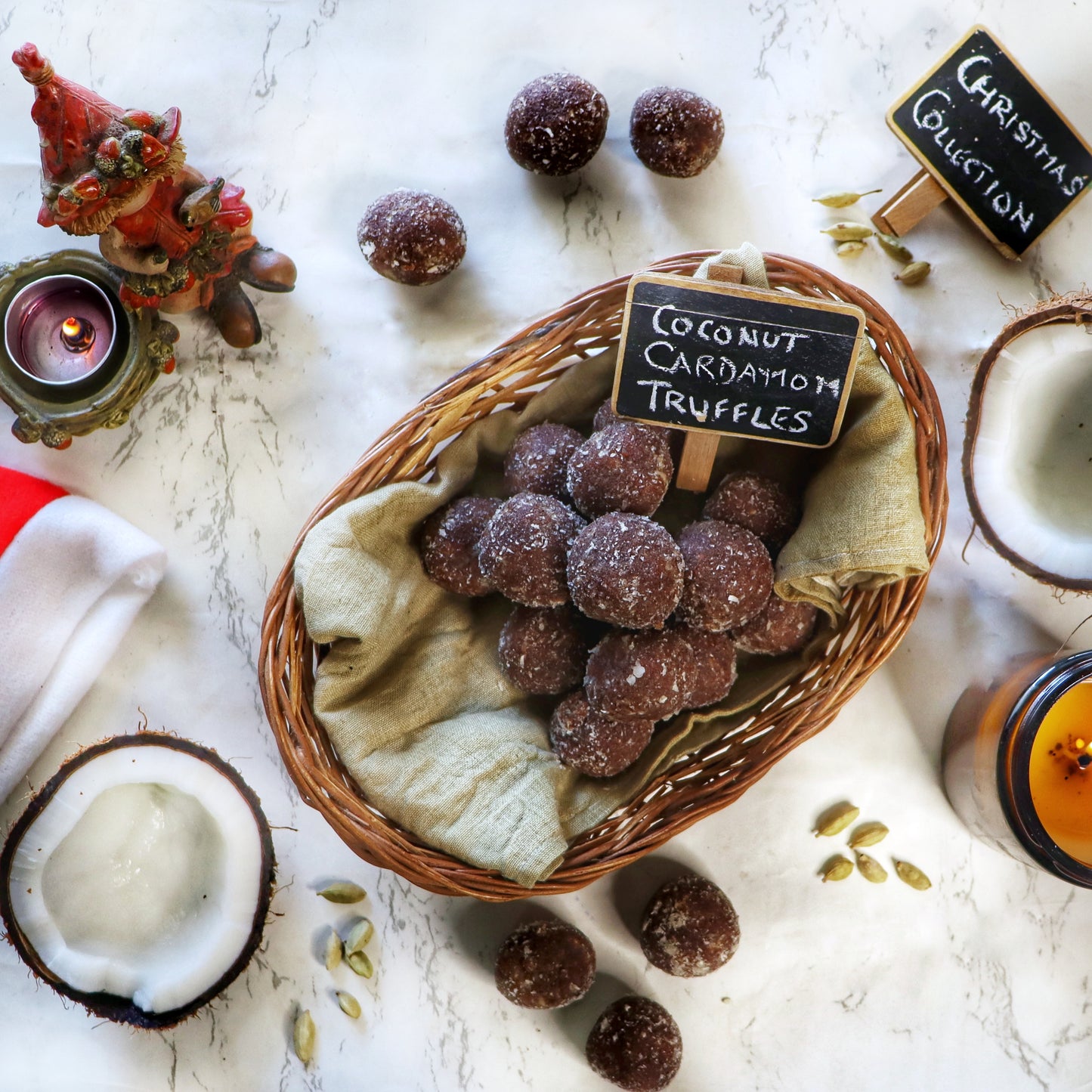 Coconut Cardamom Bliss Truffle | Christmas Gift Boxes | Sugar-free, Gluten-free & Plant-based