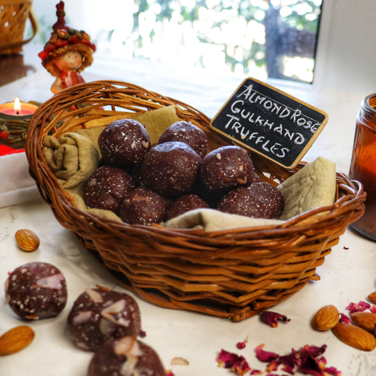 Almond Rose Gulkhand Truffles | Premium Gift Boxes | Sugar-free, Gluten-free & Plant-based