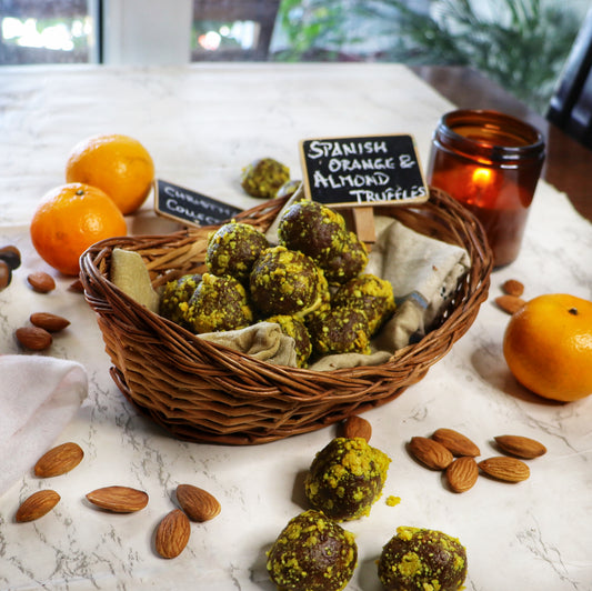 Spanish Orange & Almond Truffles | Premium Gift Boxes | Sugar-free, Gluten-free & Plant-based